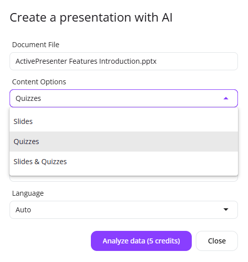 access question generator