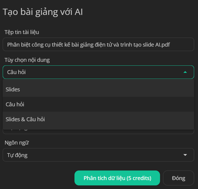 Tạo câu hỏi từ văn bản bằng AI