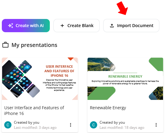 import document to get text input to generate questions