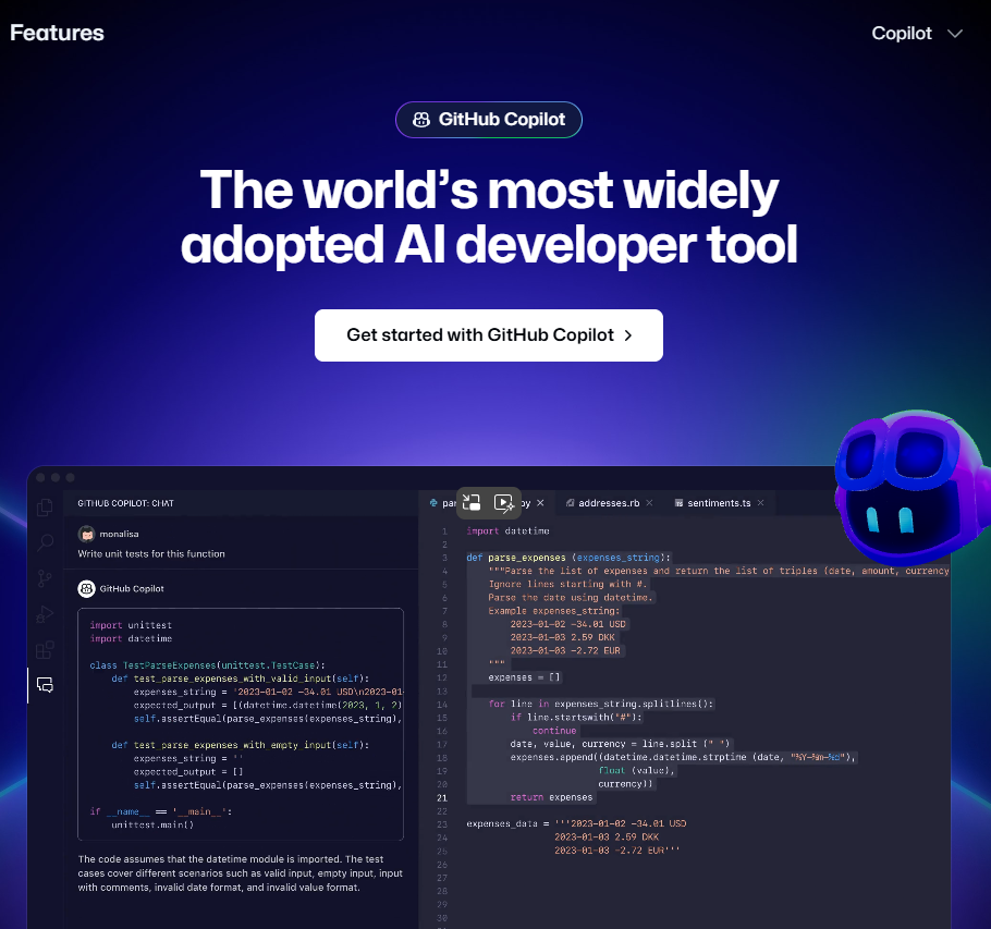 GitHub Copilot AI pair programmer for business